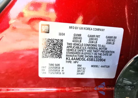 2025 Buick Encore Gx Sport Touring z USA, uszkodzony, nr VIN KL4AMDSL4SB133904